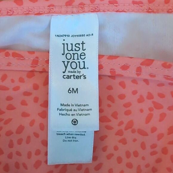 Carter's 6 months 2 Piece Coral Floral Bathing Suit - Picture 4 of 8